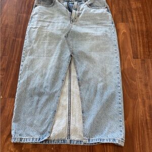 Abercrombie & Fitch Blue High Rise Denim Skirt